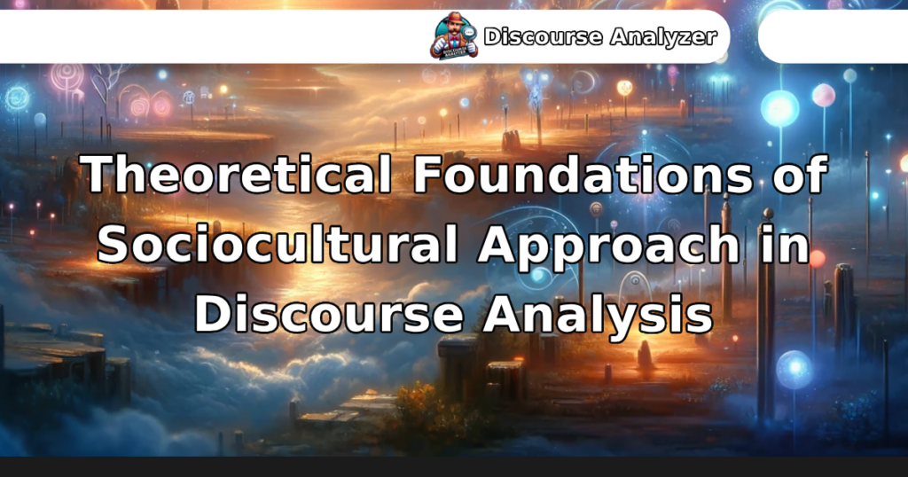 Theoretical Foundations of Sociocultural Approach in Discourse Analysis