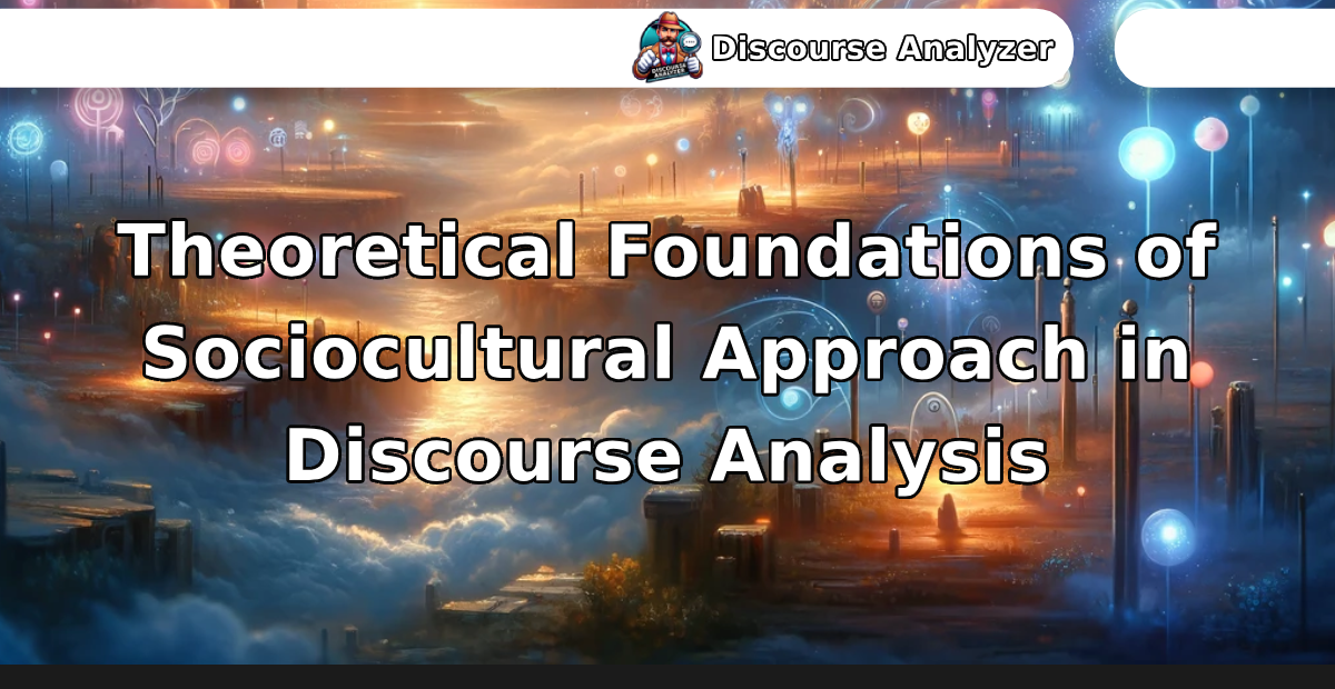 Theoretical Foundations of Sociocultural Approach in Discourse Analysis - Discourse Analyzer AI Toolkit
