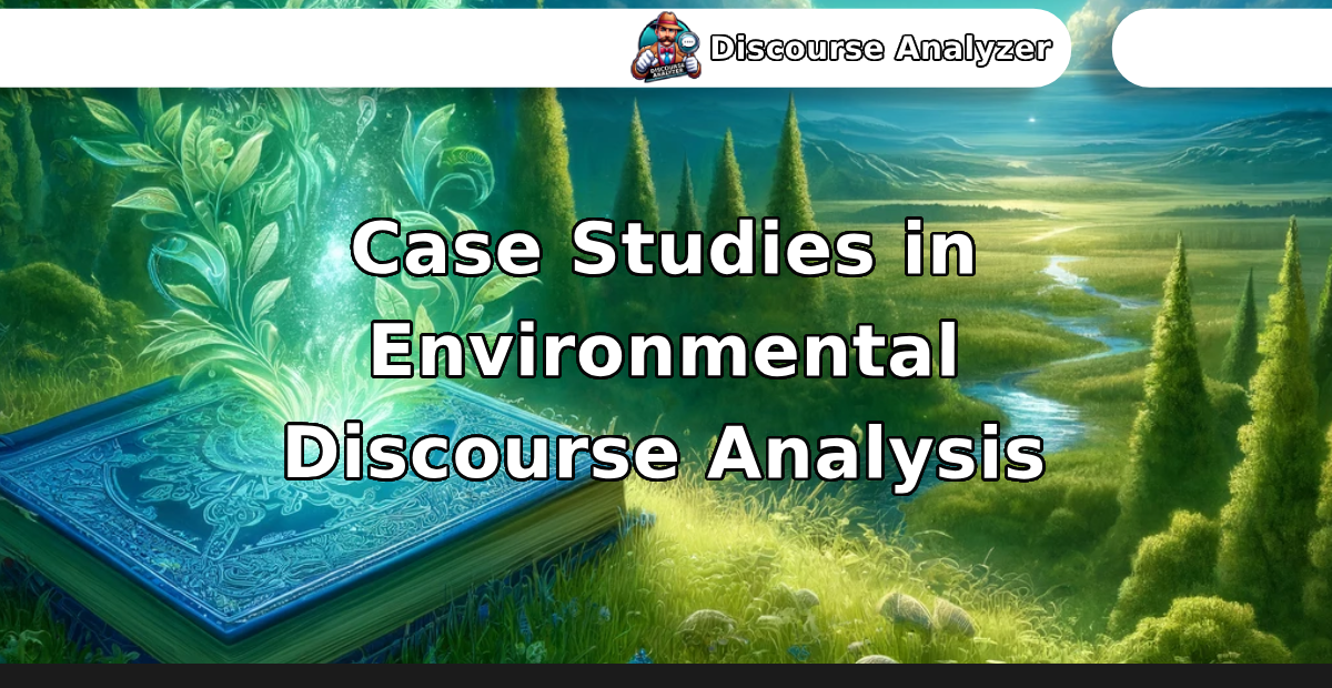 Case Studies in Environmental Discourse Analysis - Discourse Analyzer