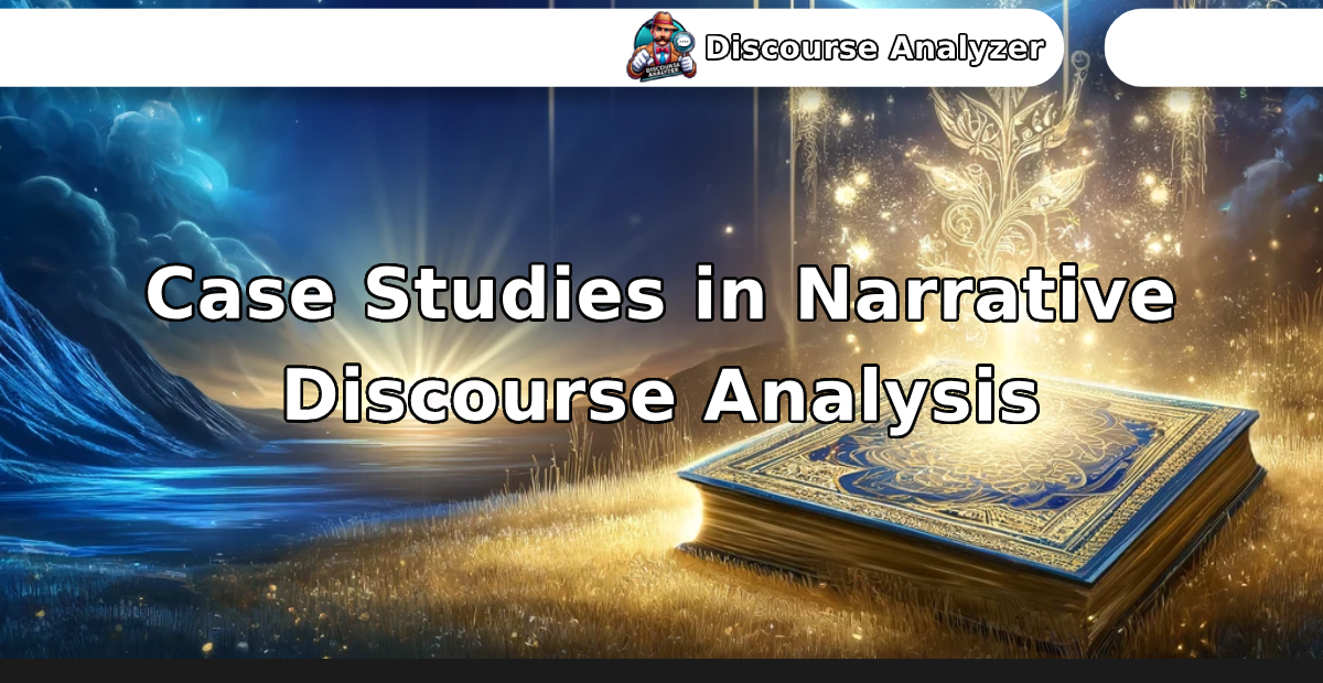 Case Studies in Narrative Discourse Analysis - Discourse Analyzer