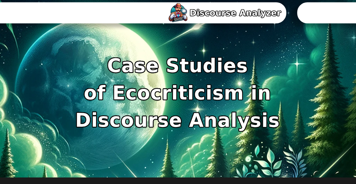 Case Studies of Ecocriticism in Discourse Analysis - Discourse Analyzer