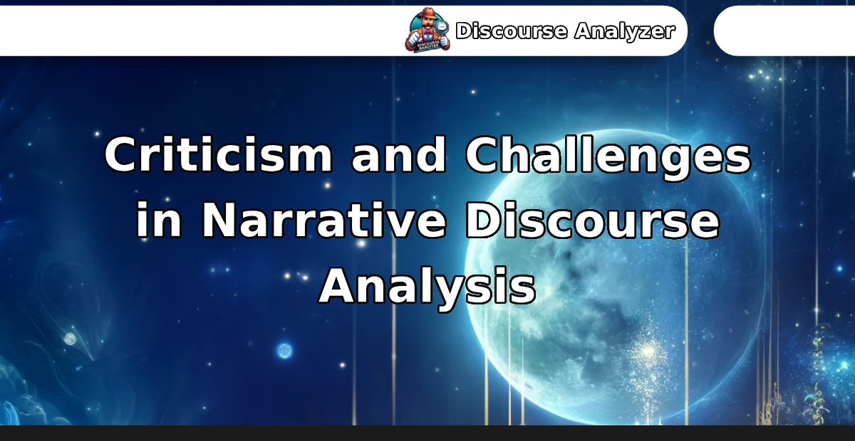 Criticism and Challenges in Narrative Discourse Analysis - Discourse Analyzer