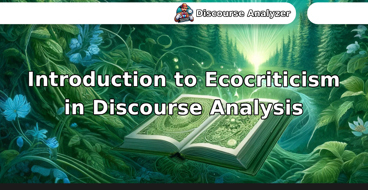 Introduction to Ecocriticism in Discourse Analysis - Discourse Analyzer