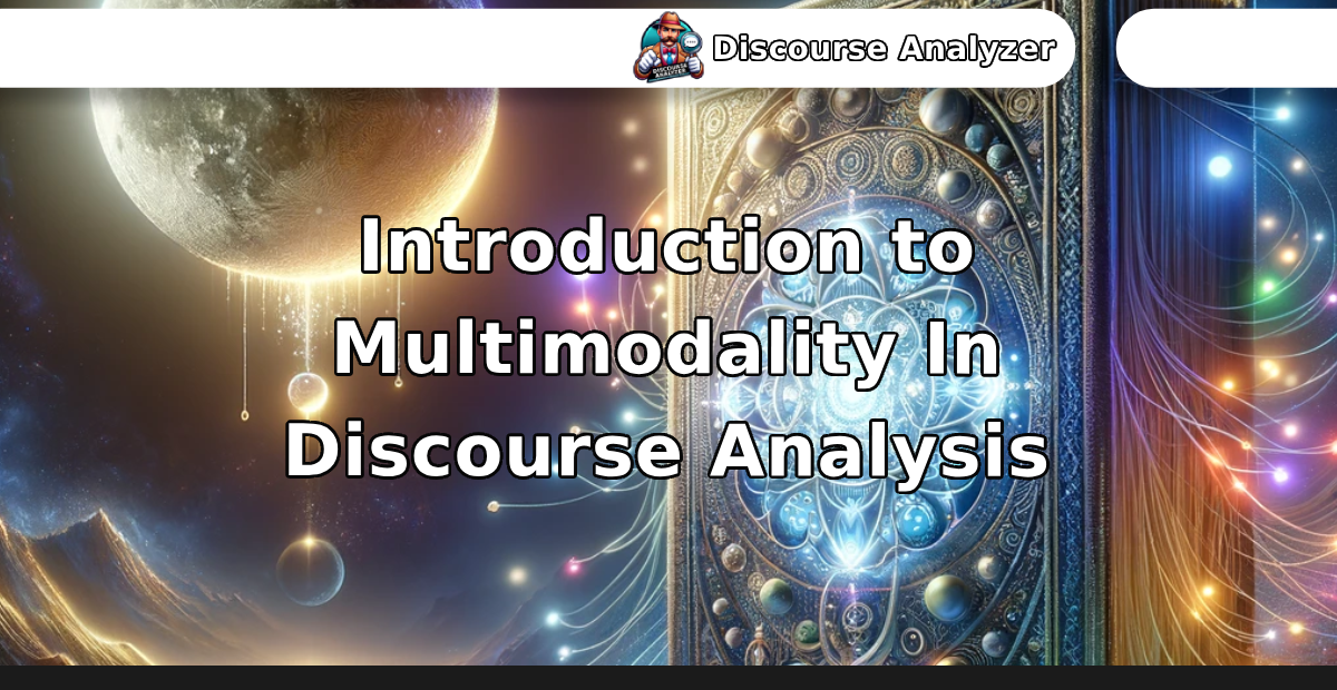 Introduction to Multimodality In Discourse Analysis - Discourse Analyzer