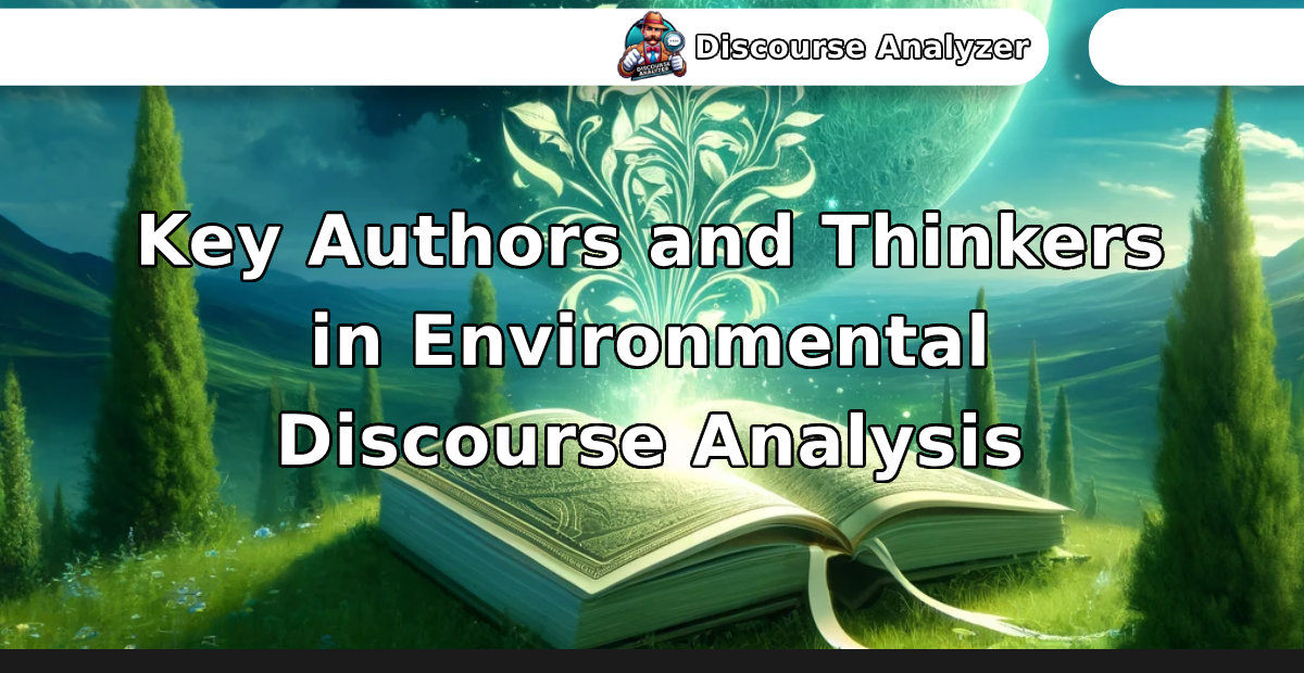 Key Authors and Thinkers in Environmental Discourse Analysis - Discourse Analyzer