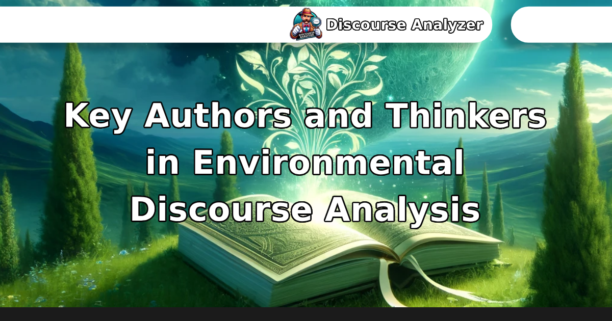 Key Authors and Thinkers in Environmental Discourse Analysis ...