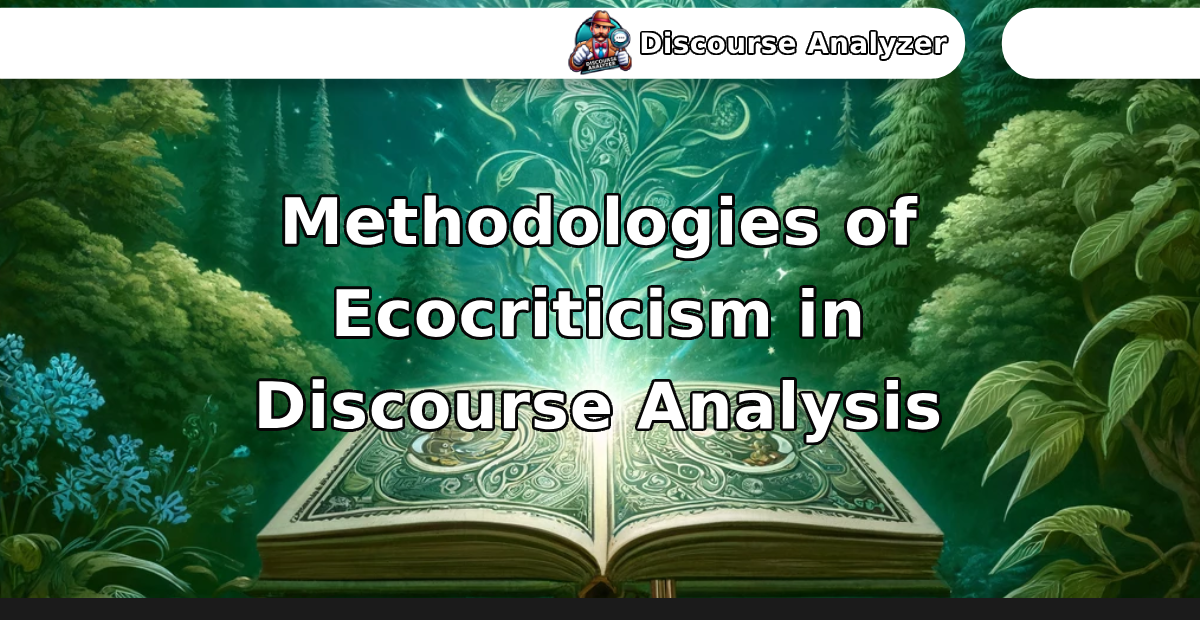 Methodologies of Ecocriticism in Discourse Analysis - Discourse Analyzer