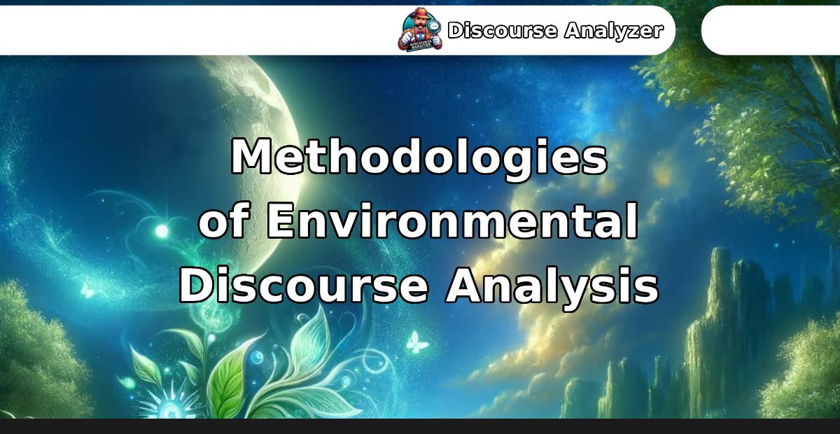 Methodologies of Environmental Discourse Analysis - Discourse Analyzer