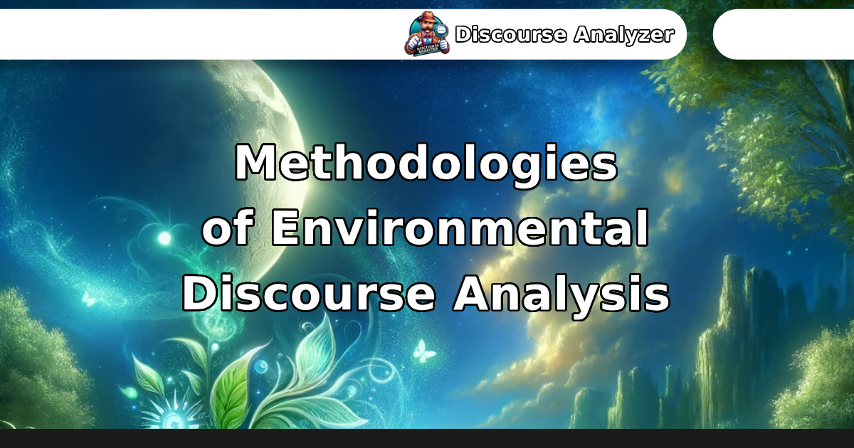 Methodologies of Environmental Discourse Analysis [Interactive Article ...