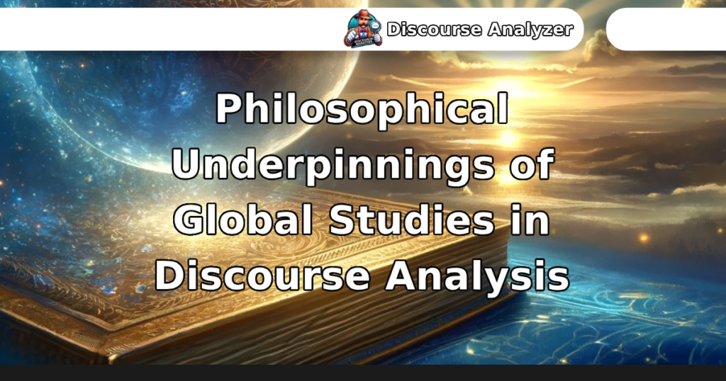 Philosophical Underpinnings of Global Studies in Discourse Analysis