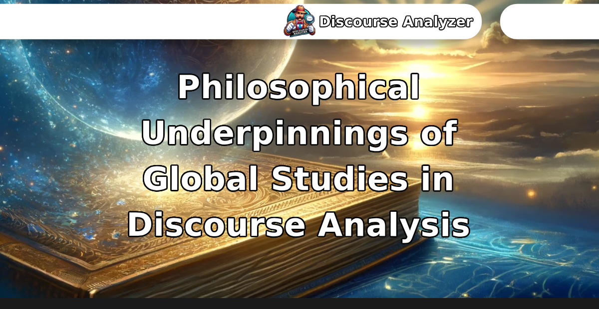 Philosophical Underpinnings of Global Studies in Discourse Analysis - Discourse Analyzer