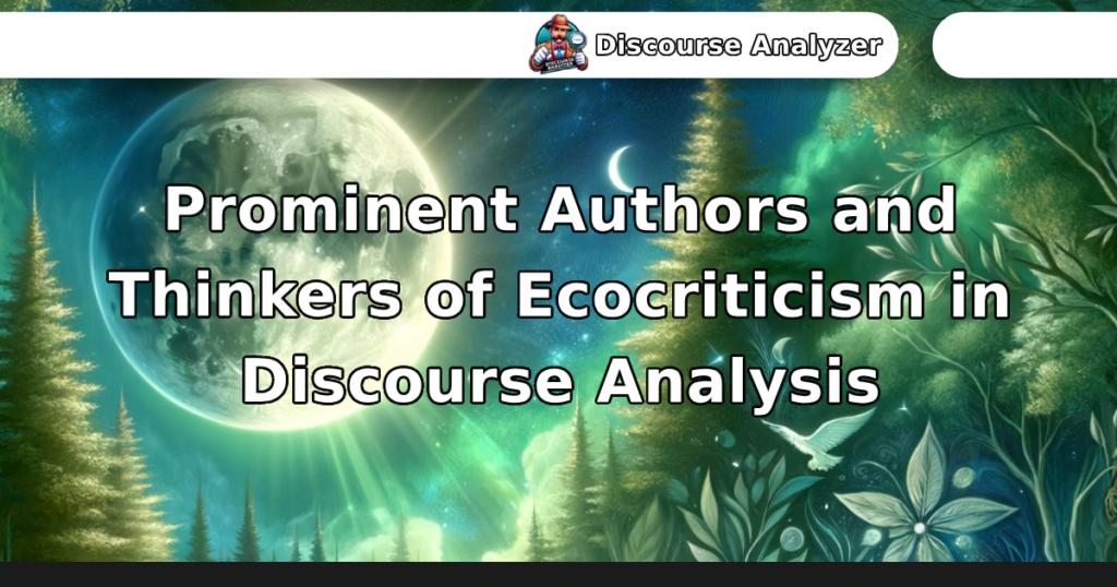 Prominent Authors and Thinkers of Ecocriticism in Discourse Analysis