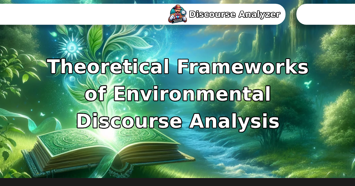 Theoretical Frameworks of Environmental Discourse Analysis [Interactive ...