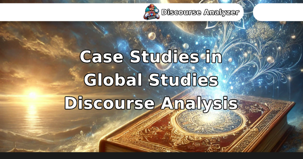 Case Studies in Global Studies Discourse Analysis