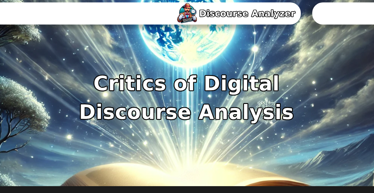 Critics of Digital Discourse Analysis