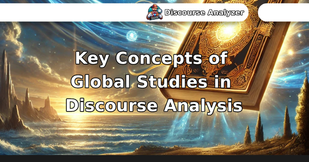 Key Concepts of Global Studies in Discourse Analysis