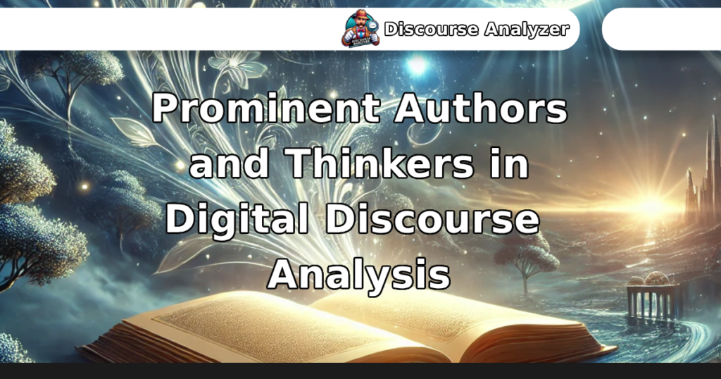 Prominent Authors and Thinkers in Digital Discourse Analysis