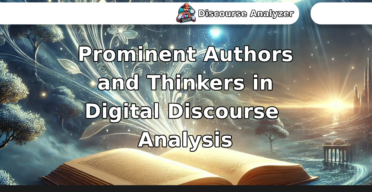 Prominent Authors and Thinkers in Digital Discourse Analysis