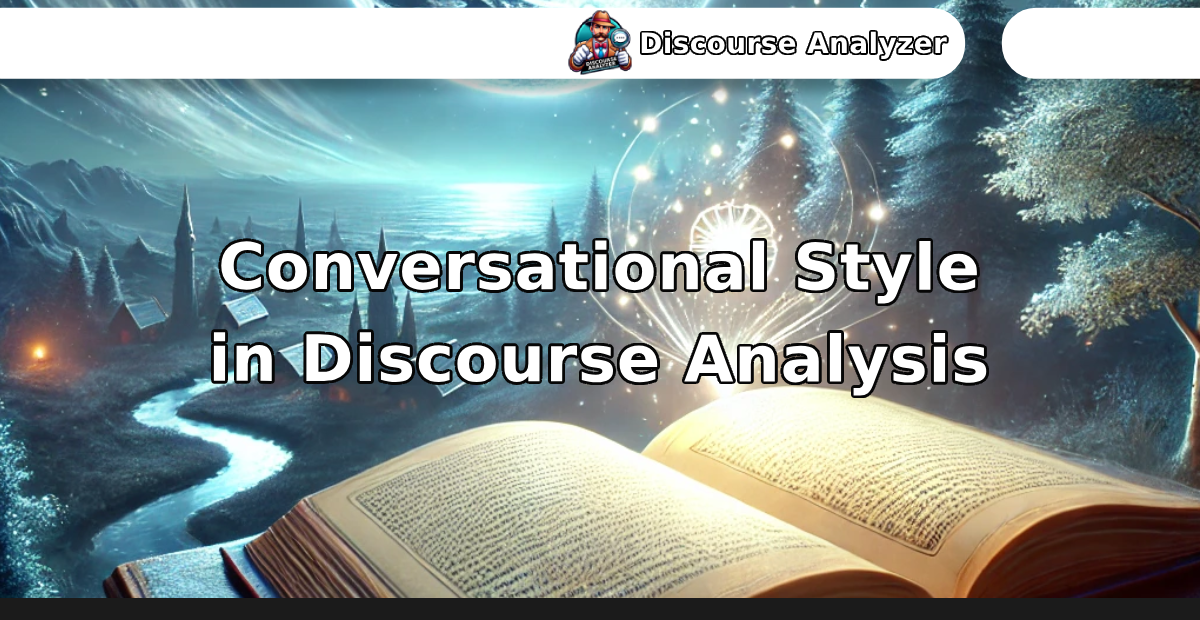 Conversational Style in Discourse Analysis