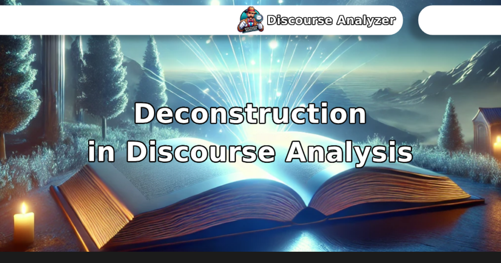 Deconstruction in Discourse Analysis