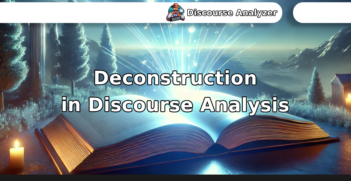 Deconstruction in Discourse Analysis - Discourse Analyzer AI Toolkit