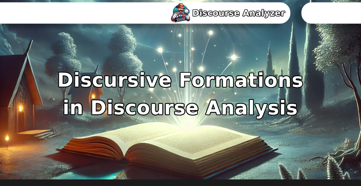 Discursive Formations in Discourse Analysis