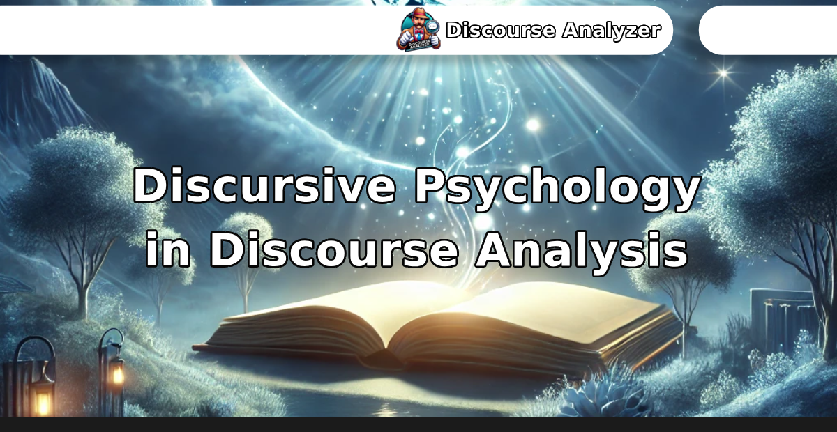 Discursive Psychology in Discourse Analysis