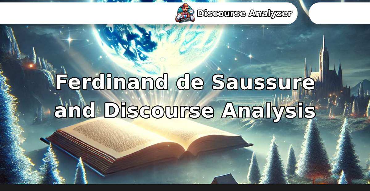 Ferdinand de Saussure and Discourse Analysis