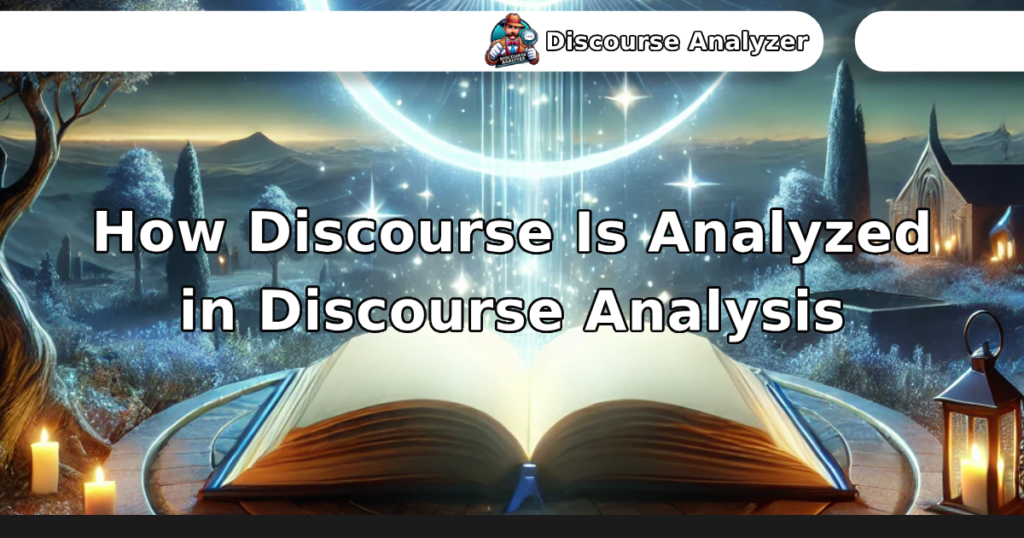 How Discourse Is Analyzed in Discourse Analysis