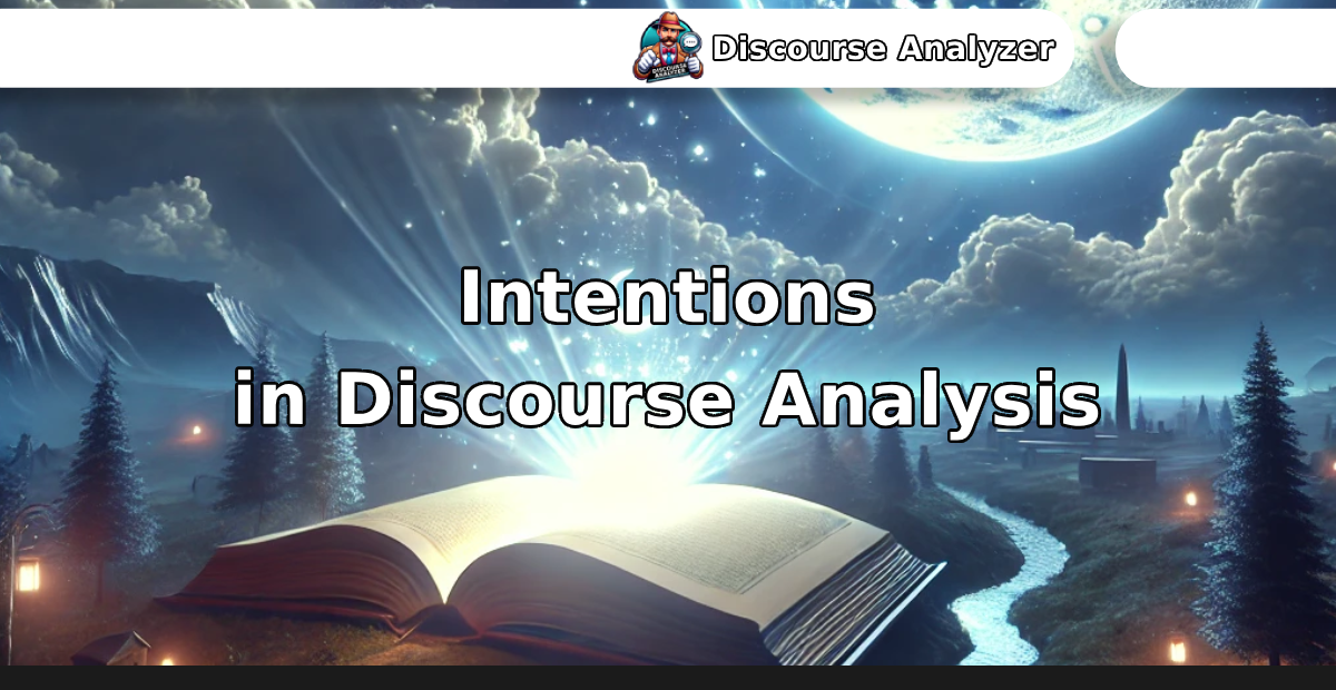 Intentions in Discourse Analysis