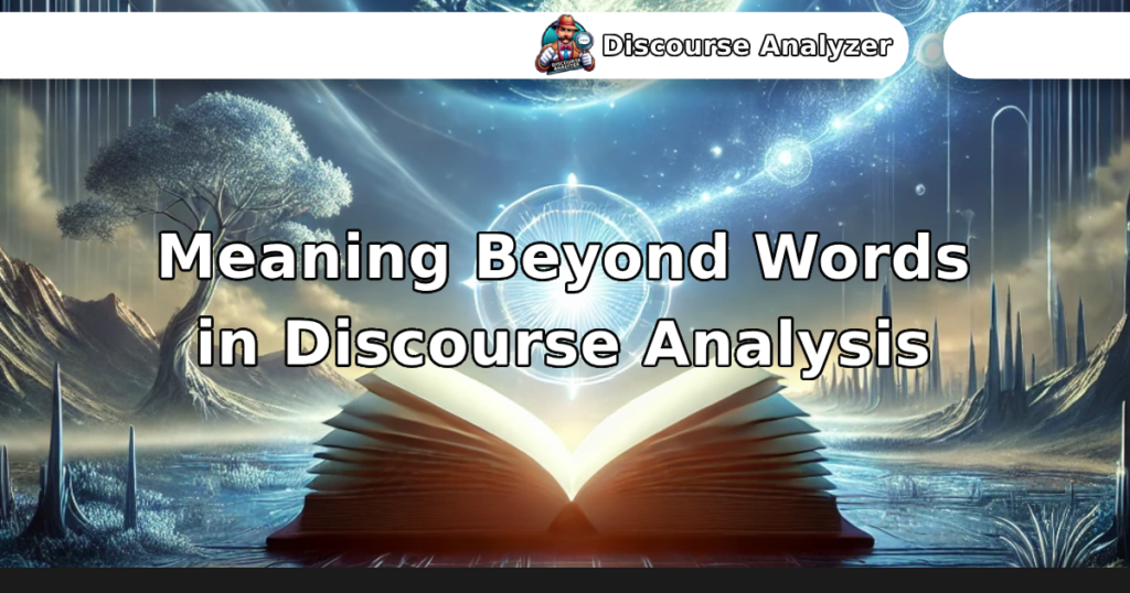 Meaning Beyond Words in Discourse Analysis