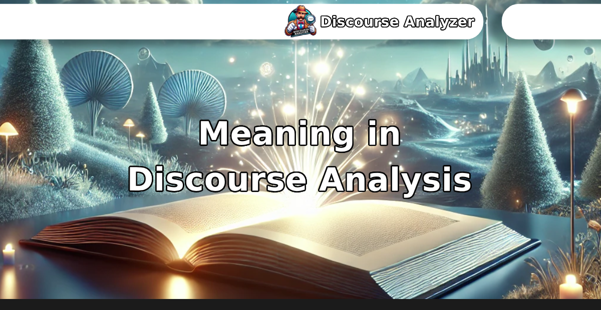 Meaning in Discourse Analysis