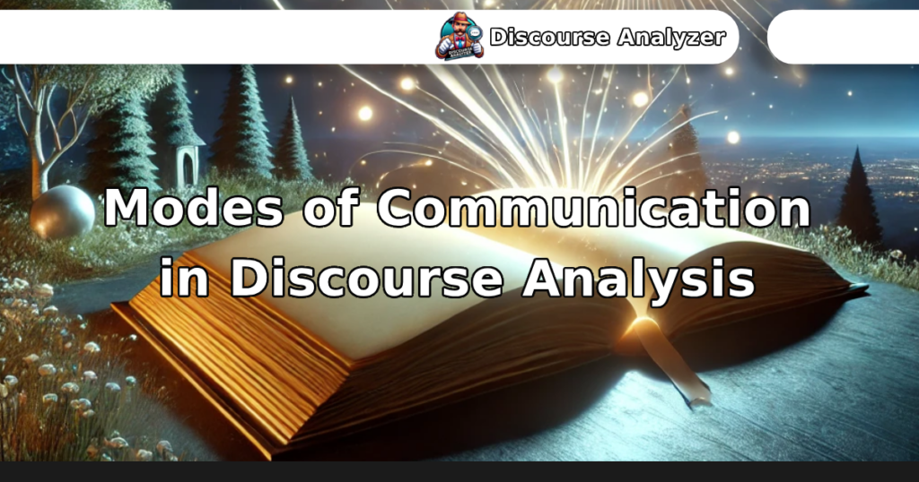 Modes of Communication in Discourse Analysis