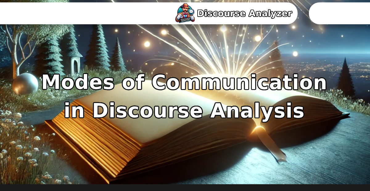 Modes of Communication in Discourse Analysis