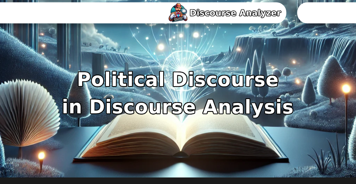 Political Discourse in Discourse Analysis