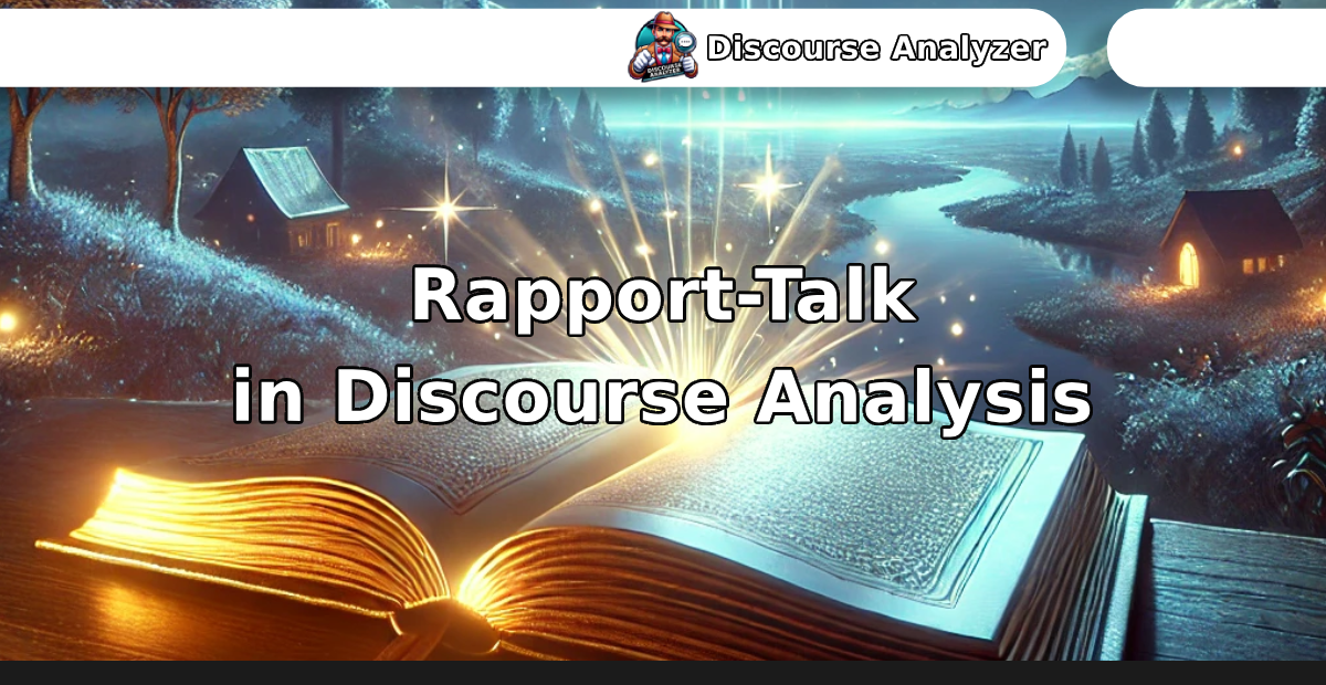 Rapport-Talk in Discourse Analysis