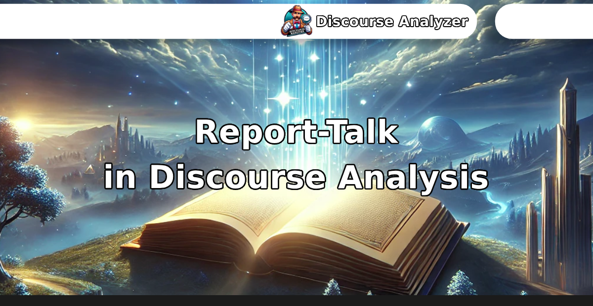 Report-Talk in Discourse Analysis