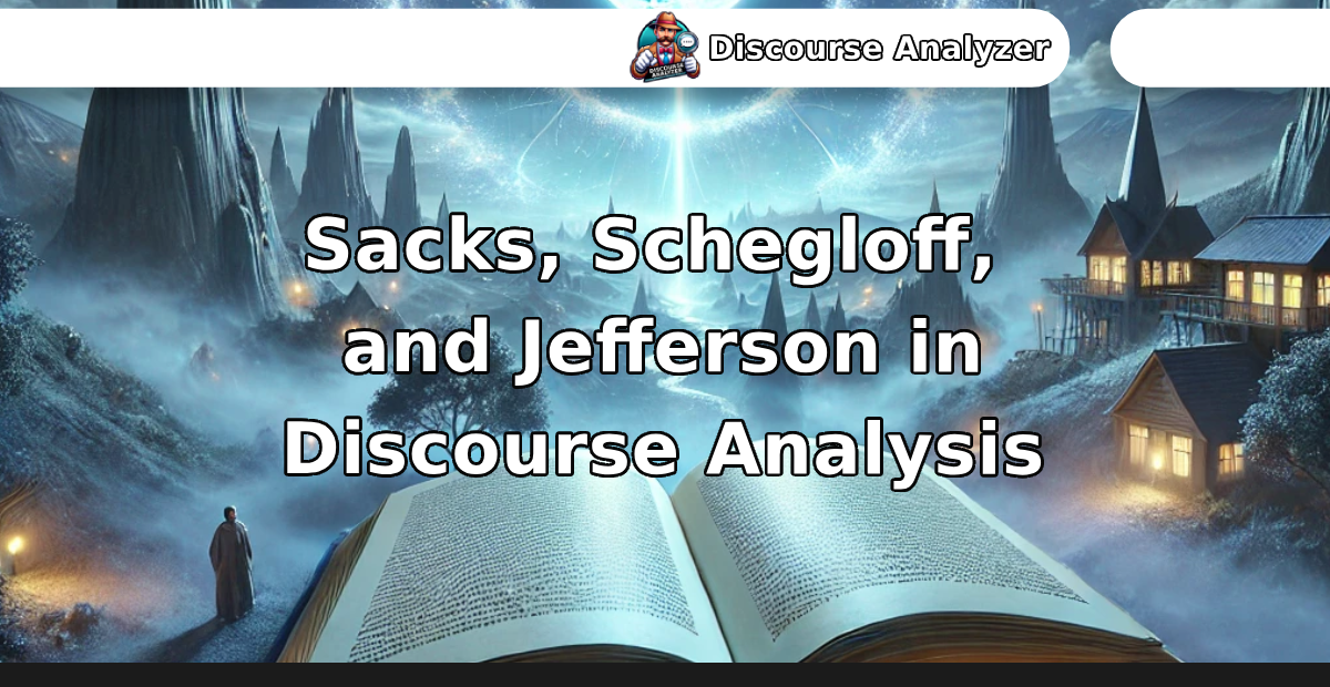 Sacks, Schegloff, and Jefferson in Discourse Analysis - Discourse Analyzer AI Toolkit