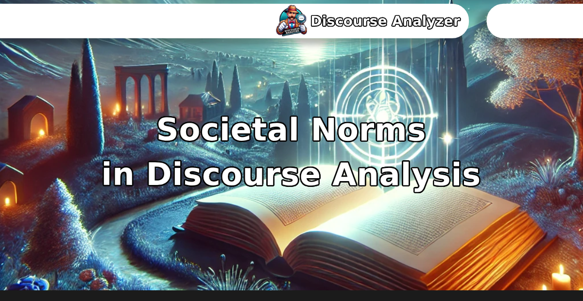 Societal Norms in Discourse Analysis