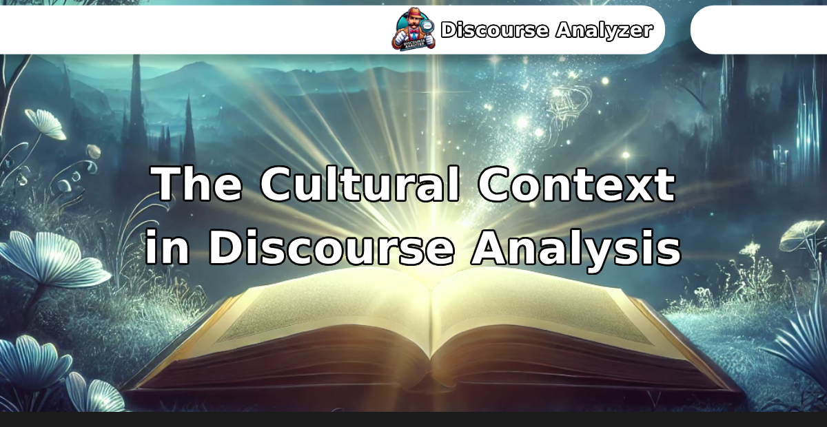 The Cultural Context in Discourse Analysis