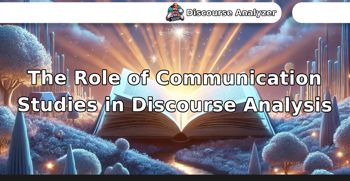 The Role of Communication Studies in Discourse Analysis