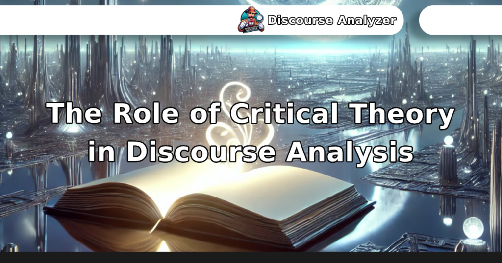 The Role of Critical Theory in Discourse Analysis