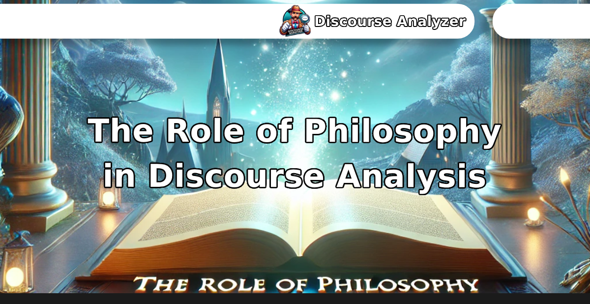 The Role of Philosophy in Discourse Analysis