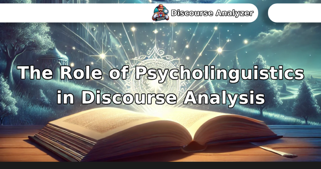 The Role of Psycholinguistics in Discourse Analysis