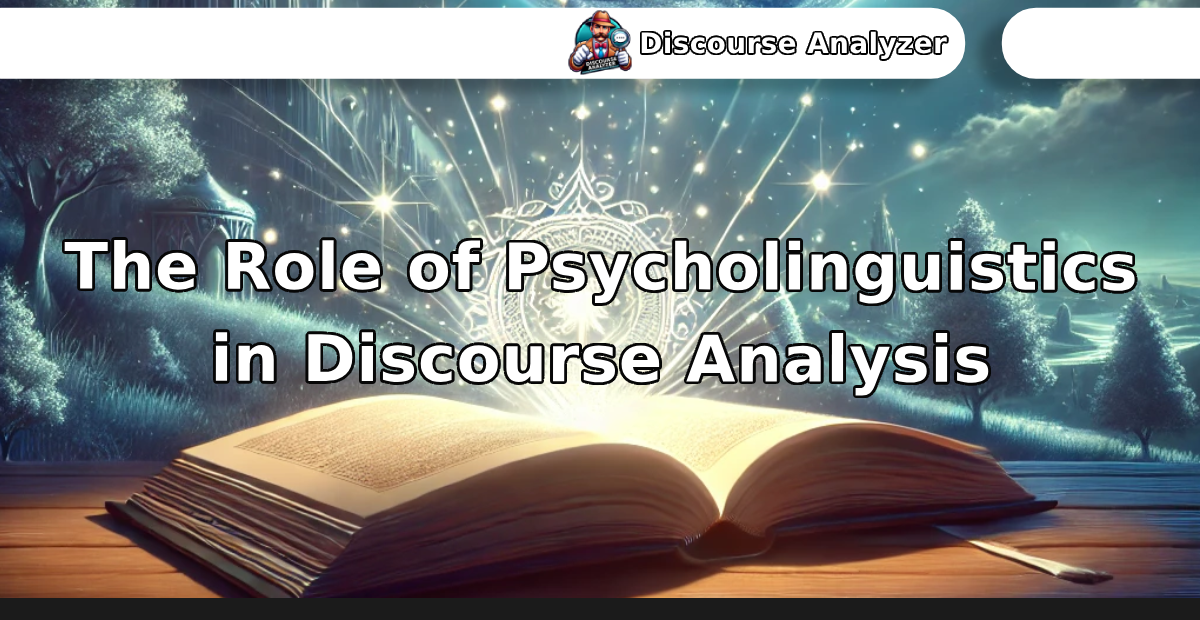 The Role of Psycholinguistics in Discourse Analysis