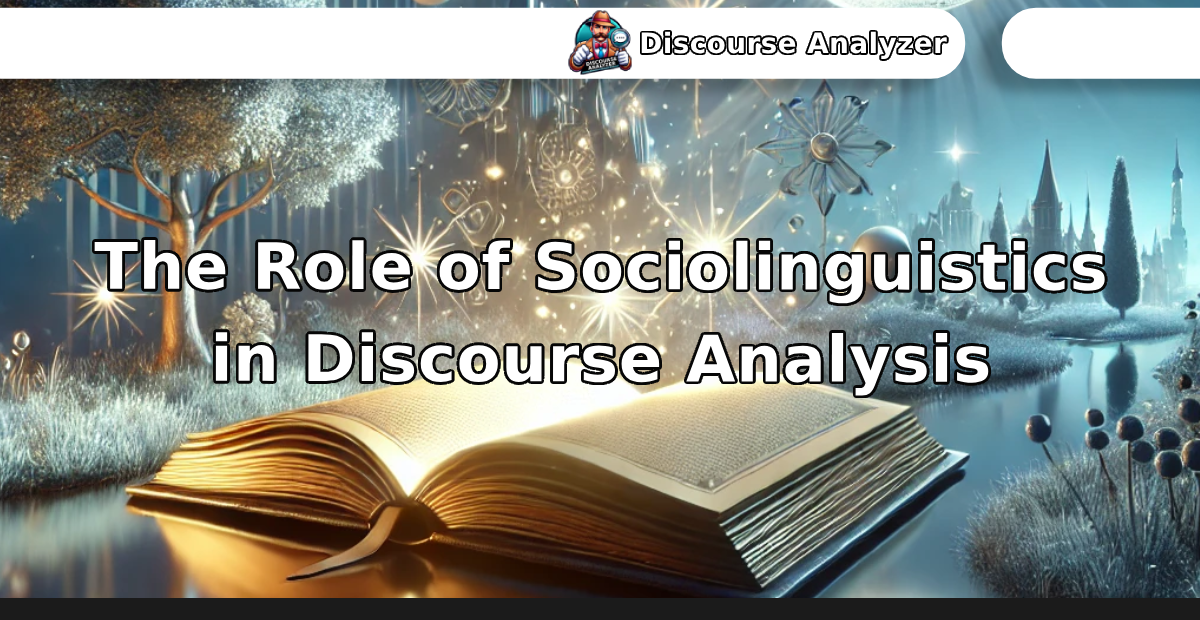 The Role of Sociolinguistics in Discourse Analysis