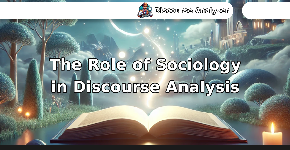 The Role of Sociology in Discourse Analysis - Discourse Analyzer AI Toolkit