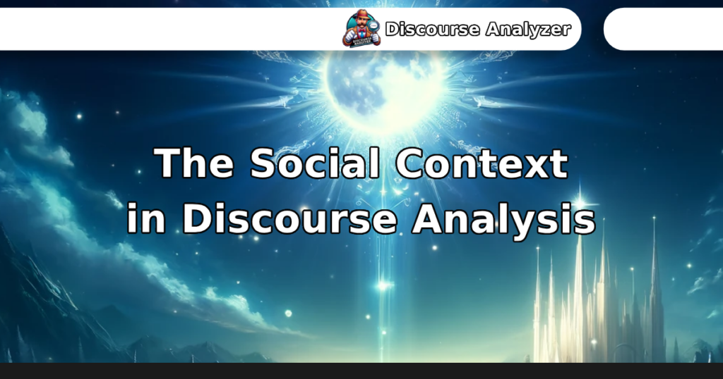 The Social Context in Discourse Analysis