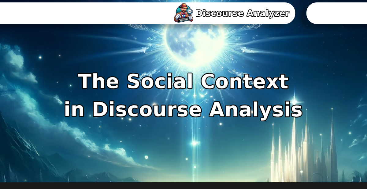 The Social Context in Discourse Analysis