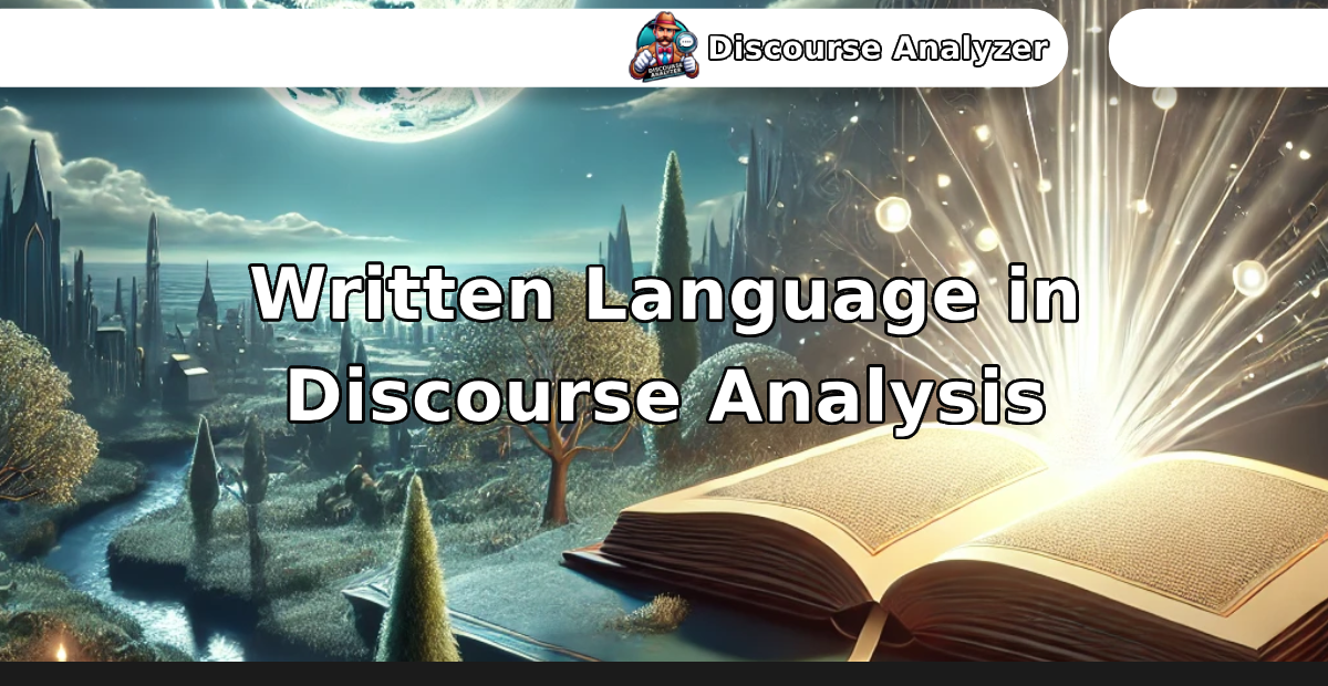 Written Language in Discourse Analysis